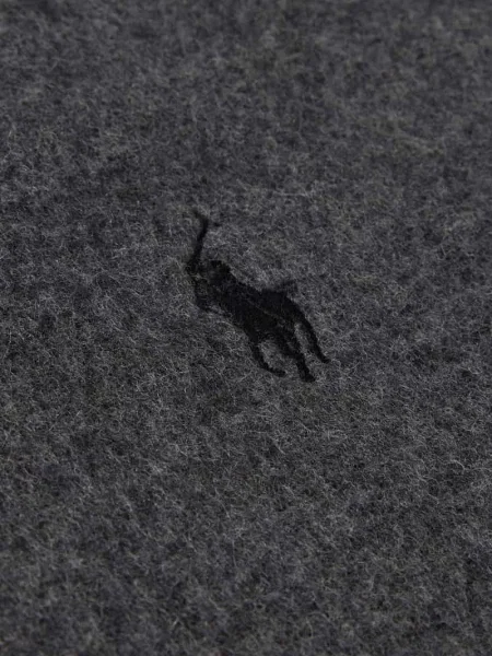 Szal Polo Ralph Lauren wełniana z logo szara
