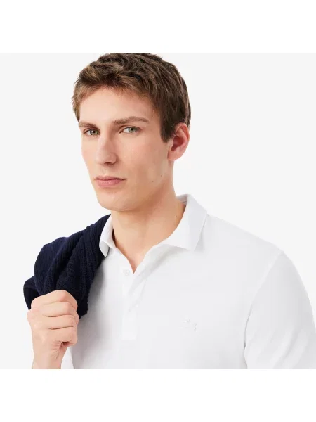 Поло Lacoste белое