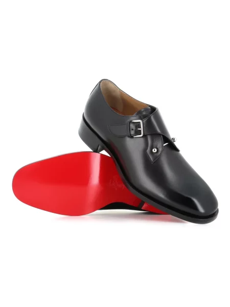 Lakierowane półbuty Christian Louboutin skórzane czarne
