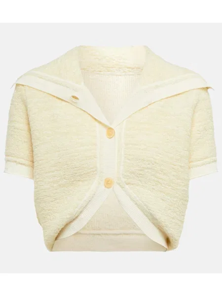 Cropp cardigan Jacquemus alb