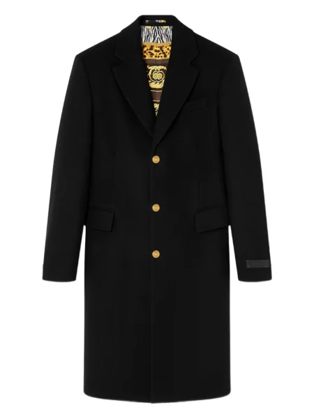 Palton Versace de lână negru