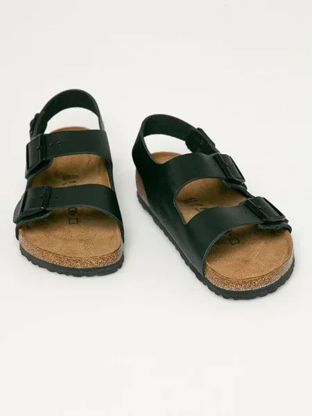 Birkenstock sandale din nubuc Milano negru