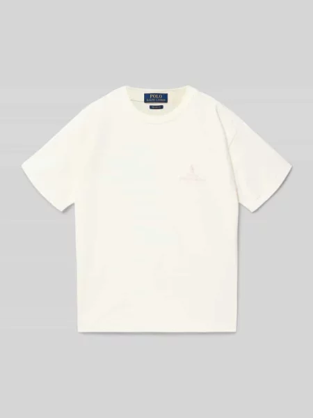 T-shirt o kroju relaxed fit z czystej bawełny Polo Ralph Lauren Teens biała