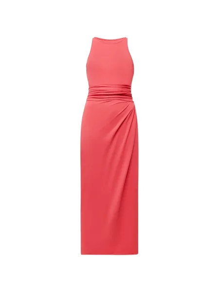 Rochie Another Tomorrow cu legături roz