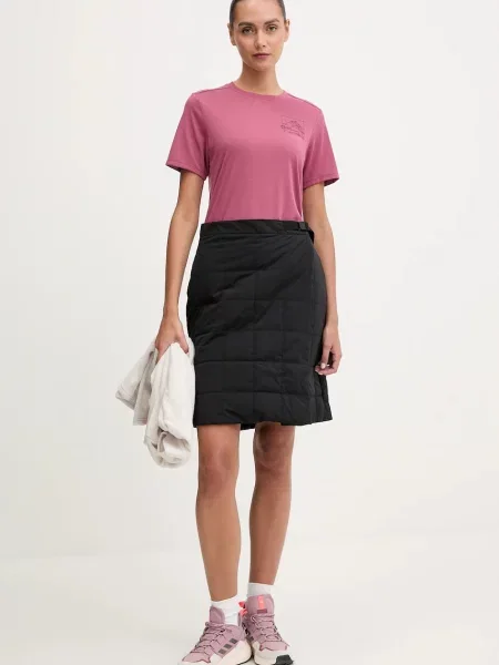 Jack Wolfskin spódnica sportowa WINTERDUNE mini prosta czarny