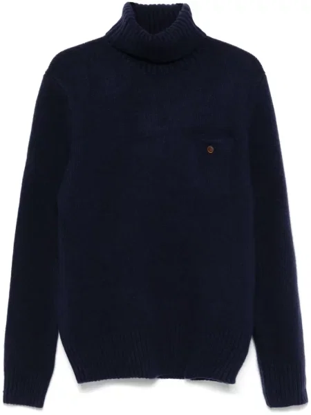 Вълнена карирана шапка Polo Ralph Lauren закърпени черно