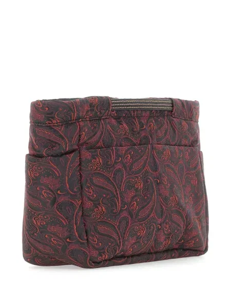 Clutch Gianni Chiarini με σχέδιο paisley καφέ