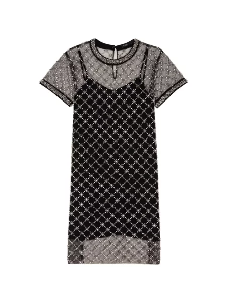 Rochie mini Maje scurtă de costum negru