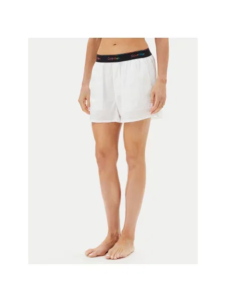 Calvin Klein Underwear Kratke pidžama hlače Relaxed Fit bijela