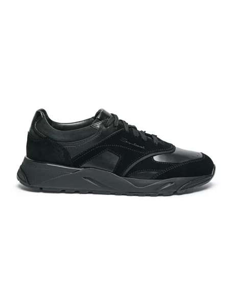 Sneakersy Santoni skórzane czarne