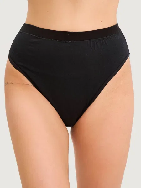 Женские трусы слип с высокой посадкой чорні