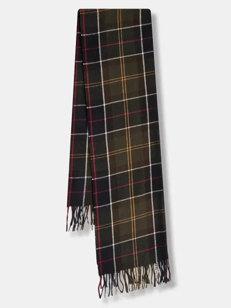 Шарф Barbour бордовий візерунок