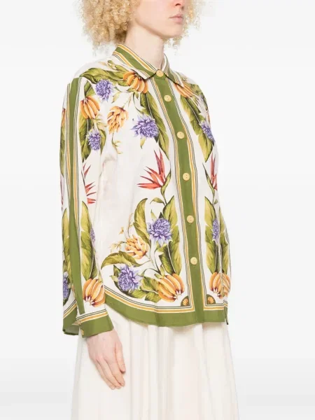 Cămașă Farm Rio cu model floral cu imagine alb