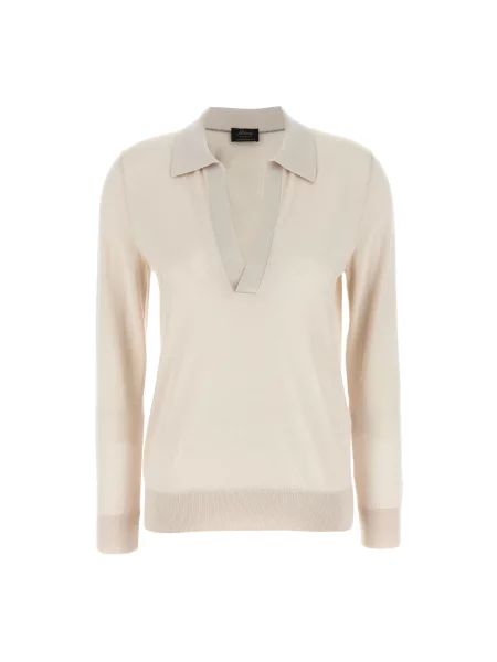 Jedwabny sweter Brioni beżowy