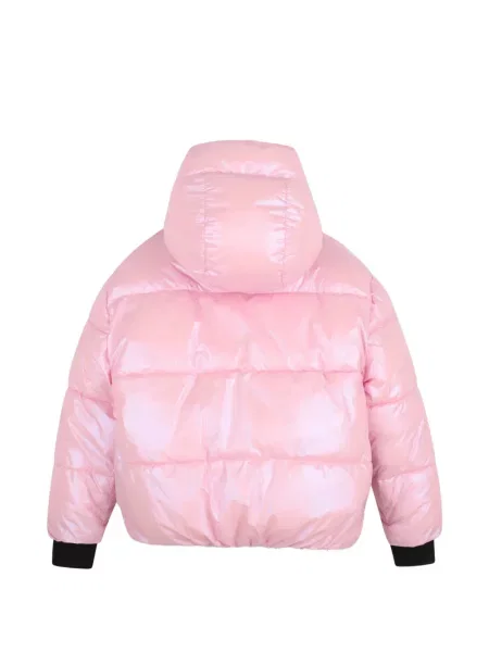 Kurtka puchowa dziecięca Karl Lagerfeld różowa