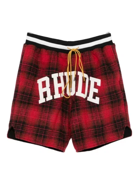 Szorty Rhude w kratkę czerwone