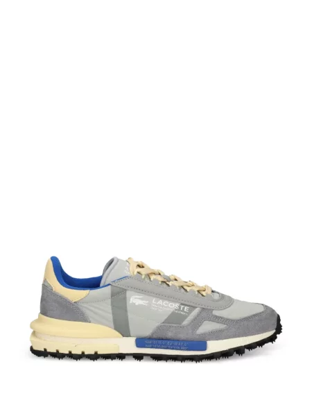 Sneakerși Lacoste din piele de căprioară gri