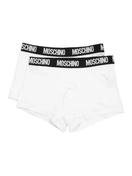 Bokserki Moschino ze stretchu białe
