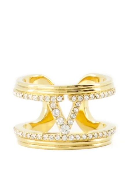 Inel Valentino Garavani de cristal auriu