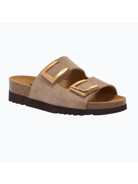 Дамски чехли Scholl Montery 2 Straps Ad Med beige бежово