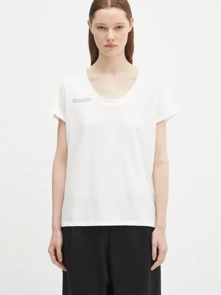 PANGAIA majica Lightweight Scoop Neck T-Shirt bijela
