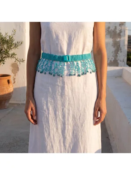 Boho opasaný opasok Isla Bonita By Sigris béžová