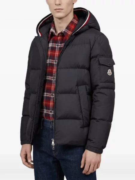 Matlasat geacă cu puf Moncler albastru