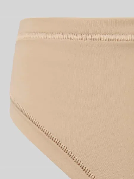 Stringi z elastycznym pasem Tommy Hilfiger beżowe
