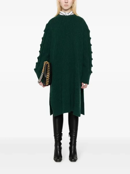 Megzta kostiumas midi midi suknelė Stella Mccartney žalia
