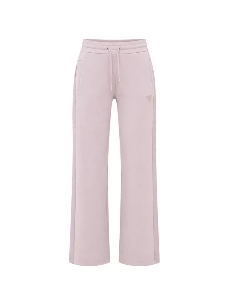 Pantaloni Guess alergare cu autograf roz
