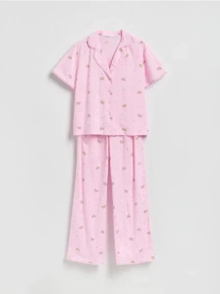Reserved Pijama din două piese cu ursuleț roz