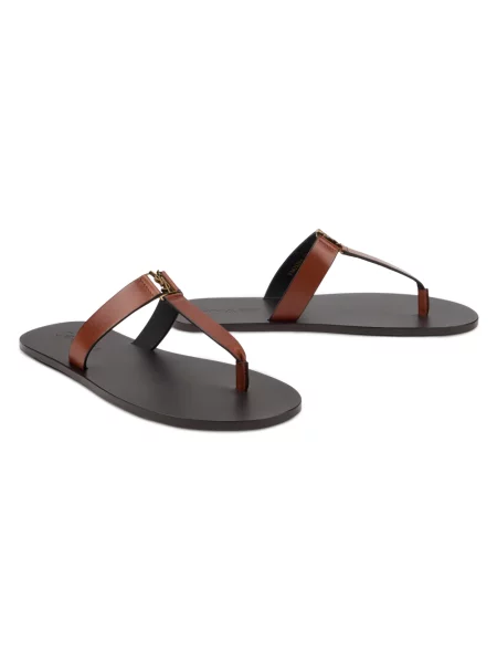 Sandały Saint Laurent brązowe