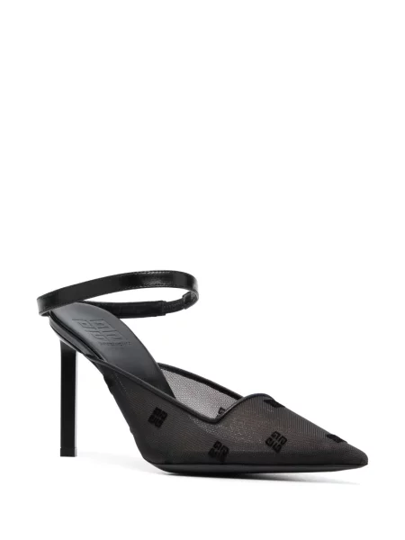Papuci tip mules Givenchy cu autograf negru