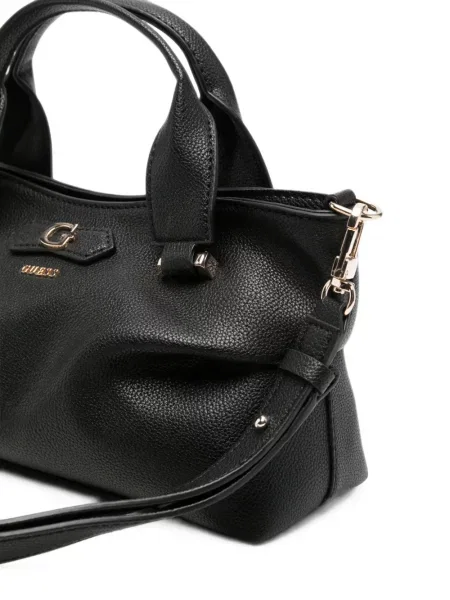 Geantă shopper Guess cu autograf negru