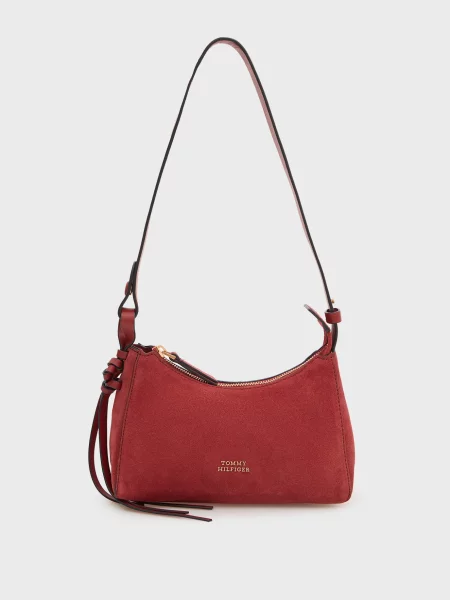 Замшева сумка Tommy Hilfiger червона