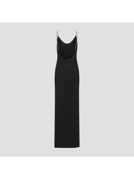 Sukienka Saint Laurent z siateczką z siateczki czarna