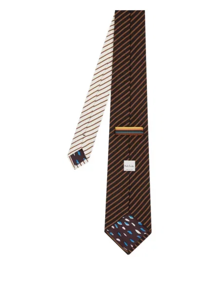 Cravată Paul Smith cu dungi maro