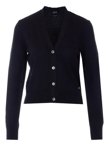 Cardigan A.p.c. cu broderie negru