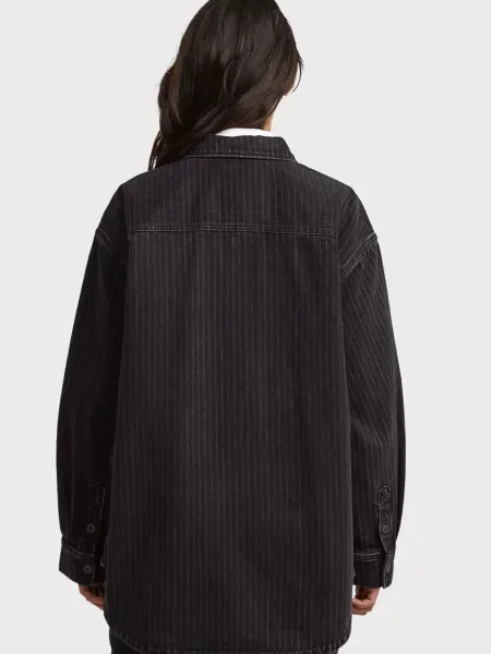 Смугаста максі сорочка G-star Raw сіра