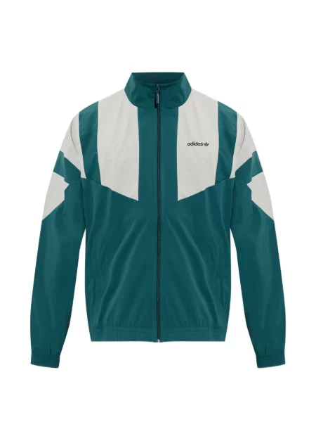 Vestă Adidas alergare cu dungi tricotate albastru
