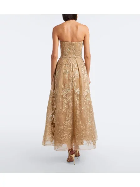 Rochie de cocktail Elie Saab cu model floral din dantelă