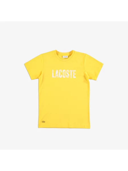 Футболка Lacoste.com с круглым вырезом желтая