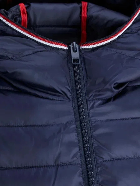 JACK & JONES Prechodná bunda ADAM námornícka modrá / béžová