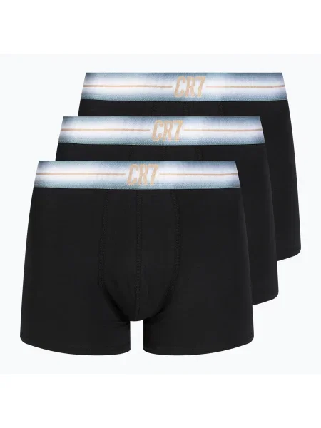 Pantaloni scurți de boxer Basic Trunk pentru bărbați 3 perechi negru/navy blue negru