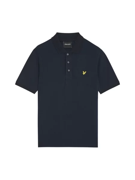 Koszulka polo Lyle & Scott z krótkim rękawem niebieska