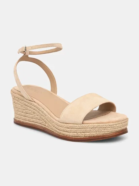 Велурени сандали Lauren Ralph Lauren Leona бежово
