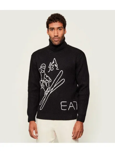 Pulover Ea7 de lână negru