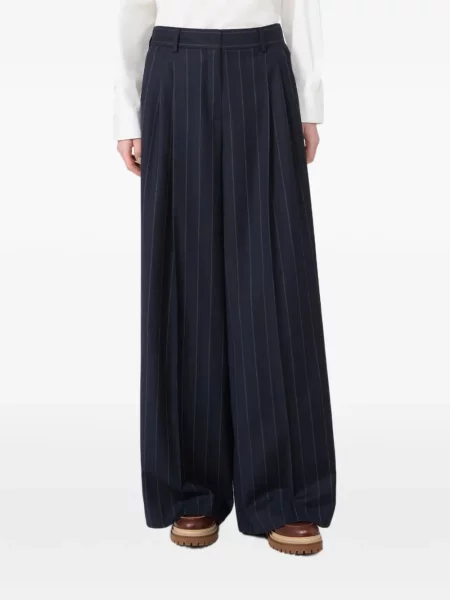 Vilnonės kelnės Weekend Max Mara mėlyna
