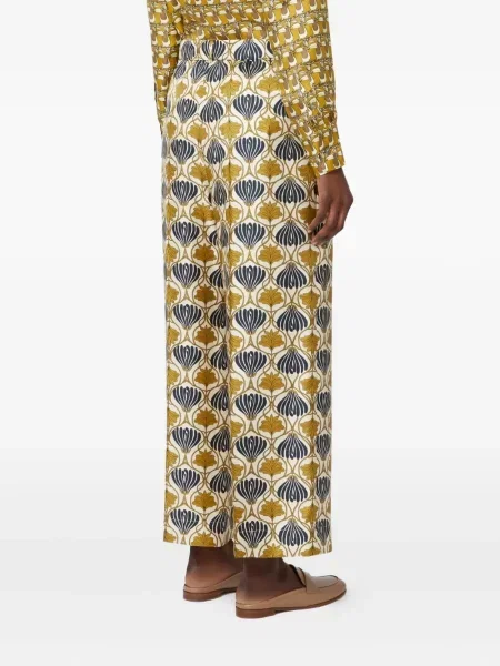 Pantaloni 's Max Mara de mătase galben