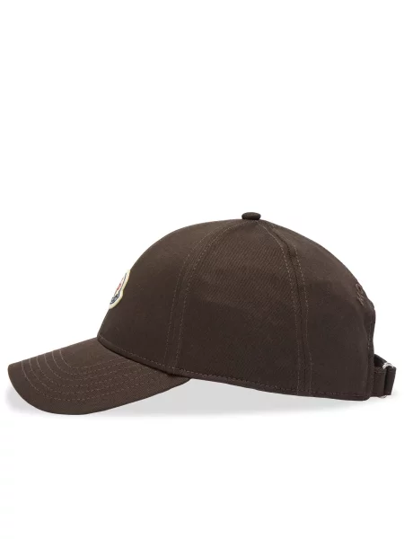 Czapka z daszkiem Moncler brązowa